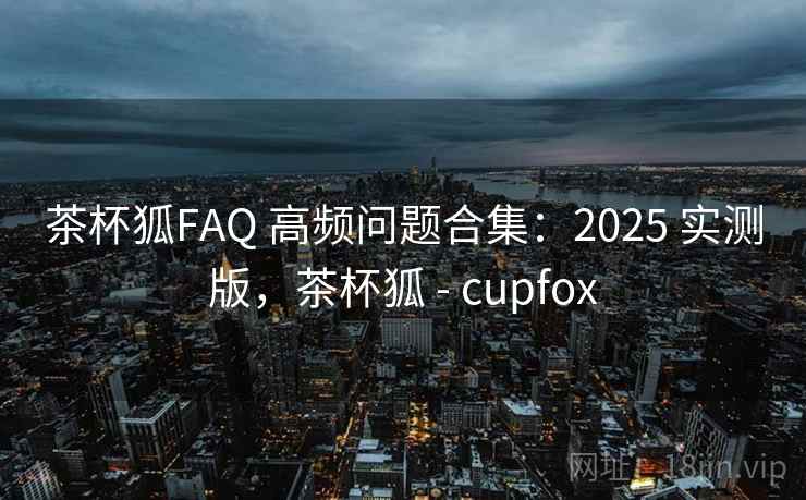 茶杯狐FAQ 高频问题合集：2025 实测版，茶杯狐 - cupfox