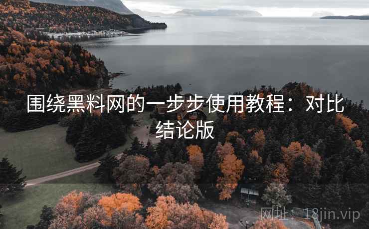 围绕黑料网的一步步使用教程：对比结论版
