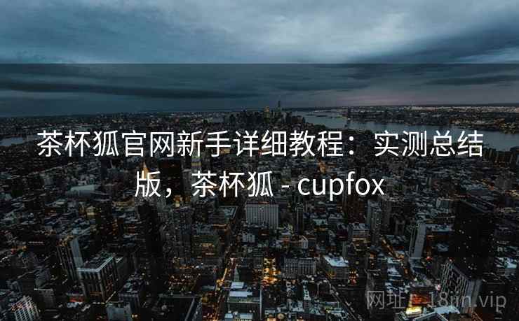 茶杯狐官网新手详细教程：实测总结版，茶杯狐 - cupfox
